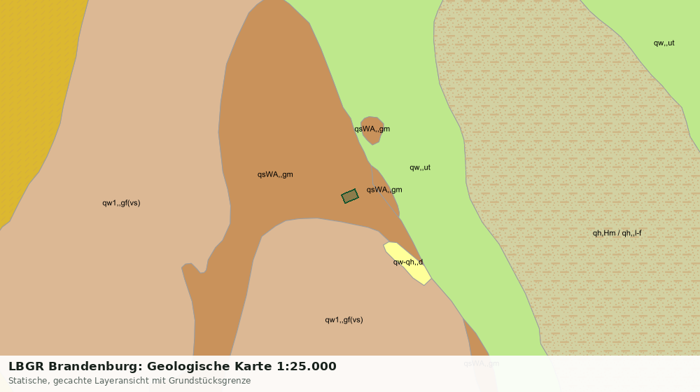 Statische Kartenansicht: LBGR Brandenburg: Geologische Karte 1:25.000