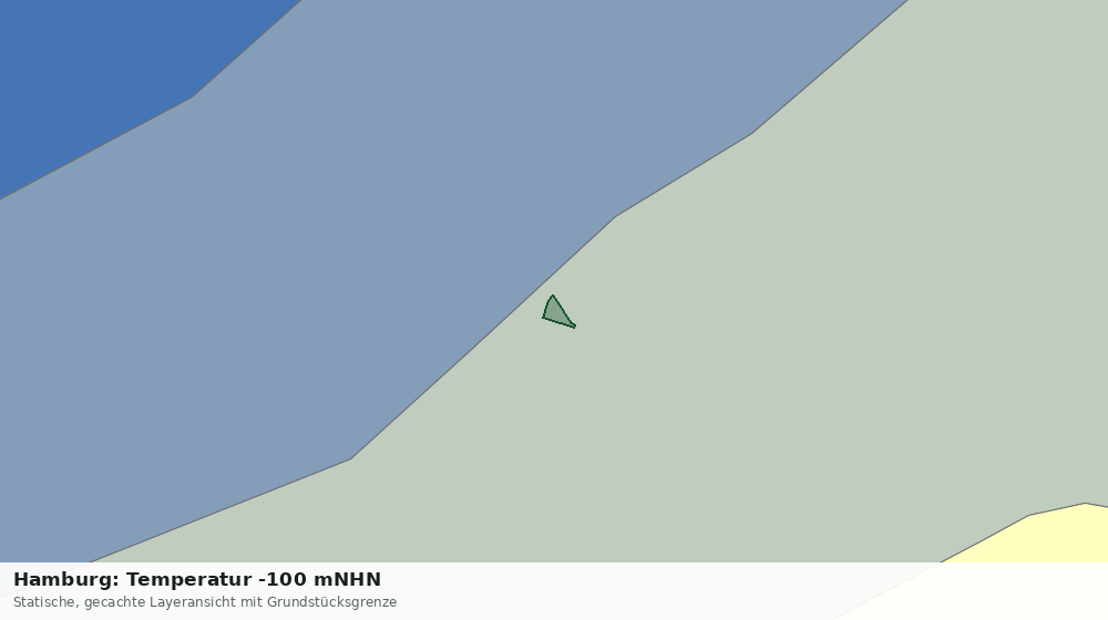 Statische Kartenansicht: Hamburg: Temperatur -100 mNHN