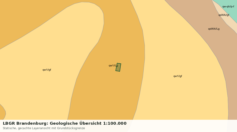 Statische Kartenansicht: LBGR Brandenburg: Geologische Übersicht 1:100.000