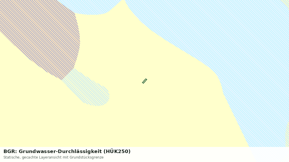 Statische Kartenansicht: BGR: Grundwasser-Durchlässigkeit (HÜK250)