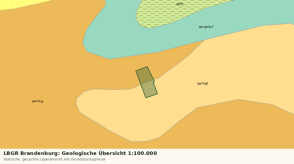 Statische Kartenansicht: LBGR Brandenburg: Geologische Übersicht 1:100.000