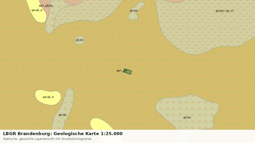 Statische Kartenansicht: LBGR Brandenburg: Geologische Karte 1:25.000