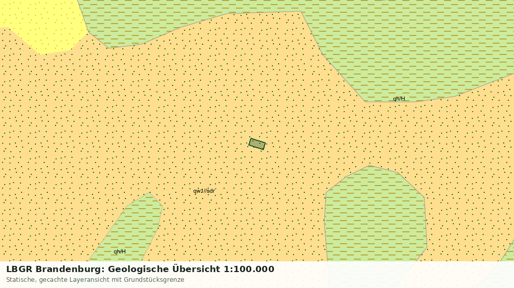 Statische Kartenansicht: LBGR Brandenburg: Geologische Übersicht 1:100.000