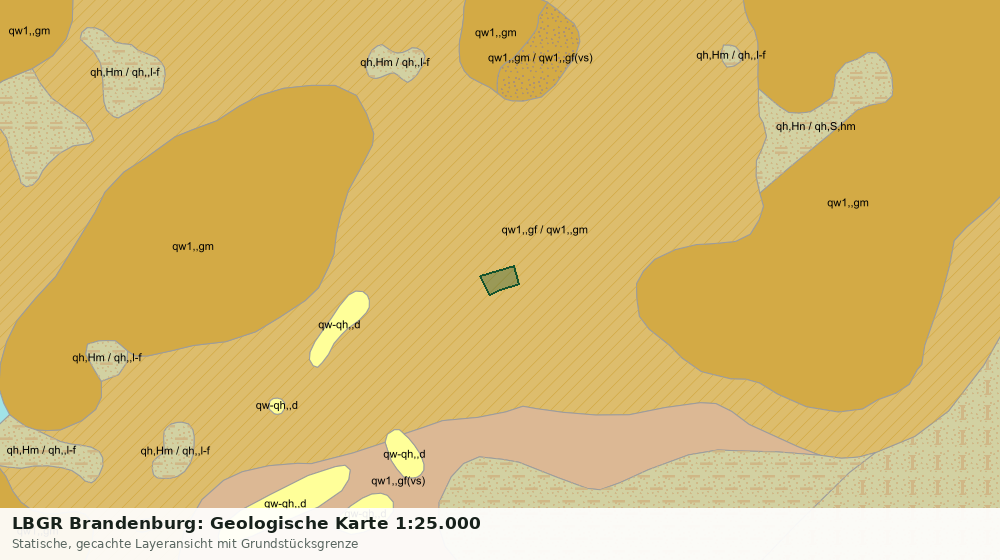 Statische Kartenansicht: LBGR Brandenburg: Geologische Karte 1:25.000