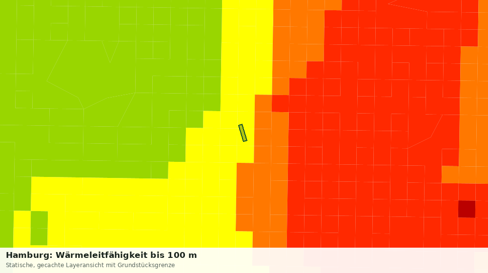 Statische Kartenansicht: Hamburg: Wärmeleitfähigkeit bis 100 m