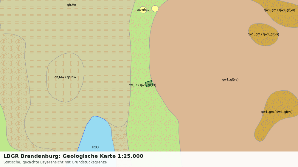 Statische Kartenansicht: LBGR Brandenburg: Geologische Karte 1:25.000