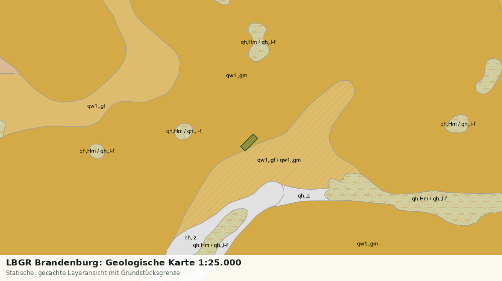 Statische Kartenansicht: LBGR Brandenburg: Geologische Karte 1:25.000