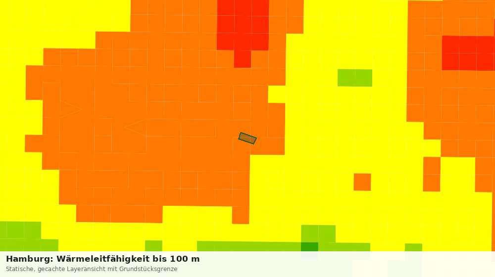 Statische Kartenansicht: Hamburg: Wärmeleitfähigkeit bis 100 m