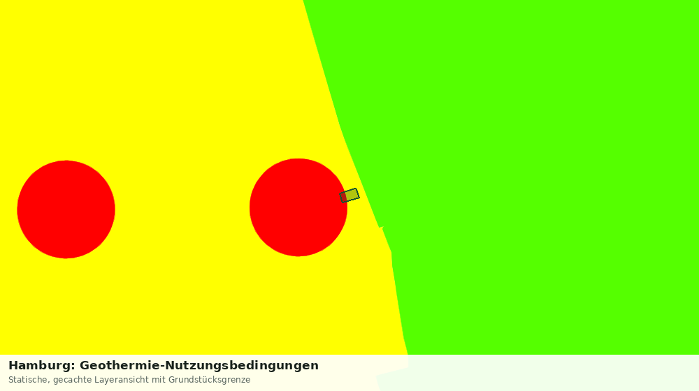 Statische Kartenansicht: Hamburg: Geothermie-Nutzungsbedingungen
