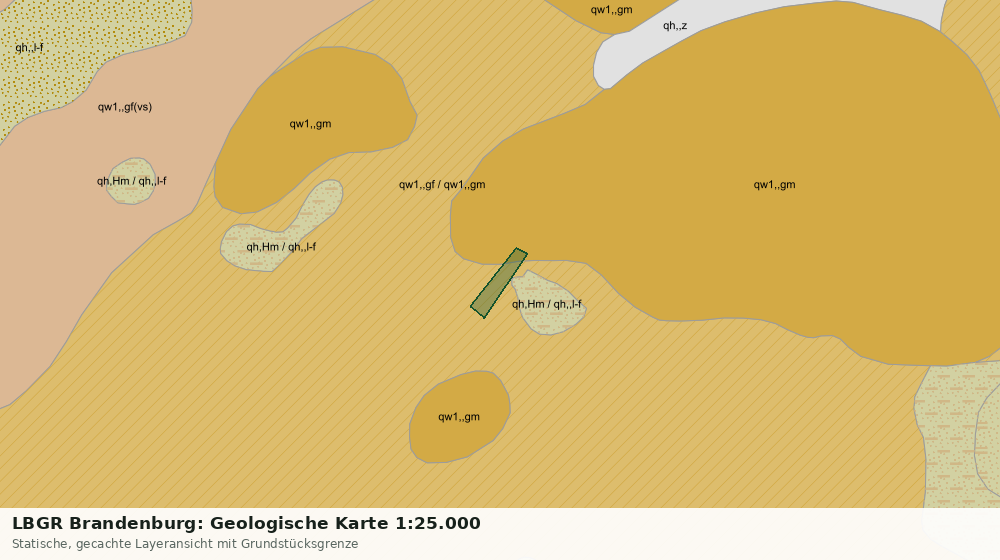 Statische Kartenansicht: LBGR Brandenburg: Geologische Karte 1:25.000