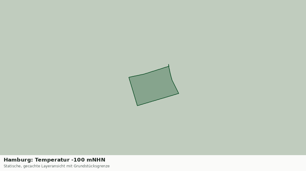 Statische Kartenansicht: Hamburg: Temperatur -100 mNHN