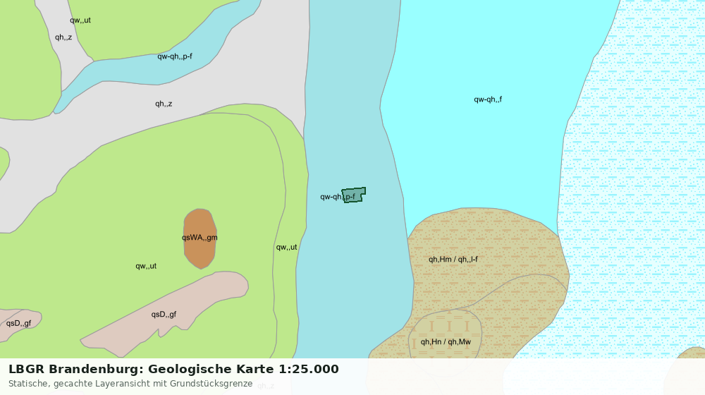 Statische Kartenansicht: LBGR Brandenburg: Geologische Karte 1:25.000