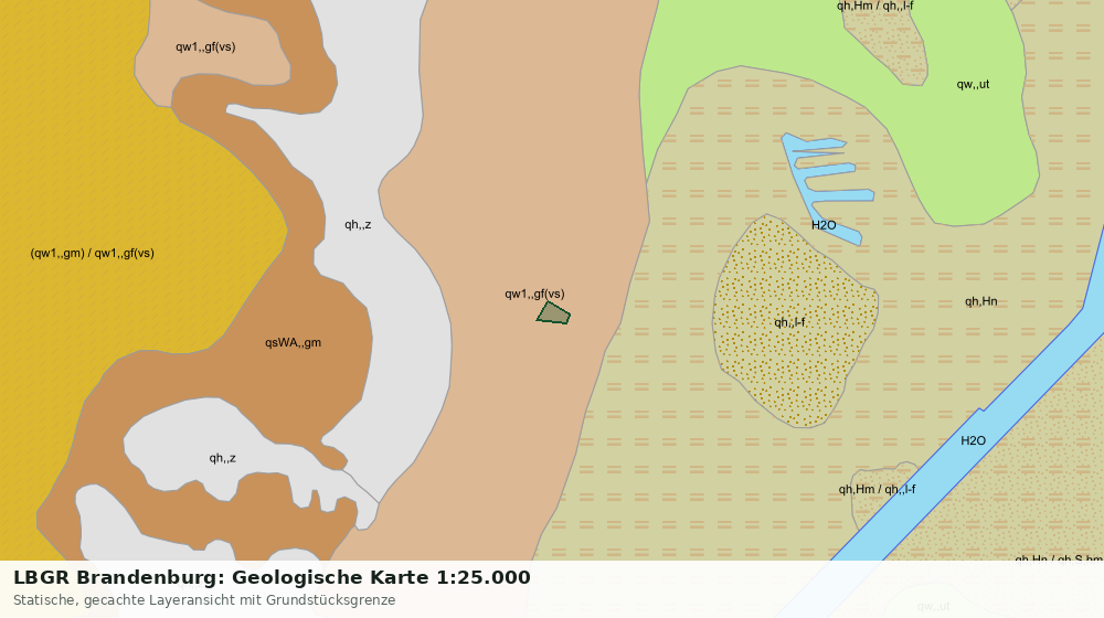 Statische Kartenansicht: LBGR Brandenburg: Geologische Karte 1:25.000