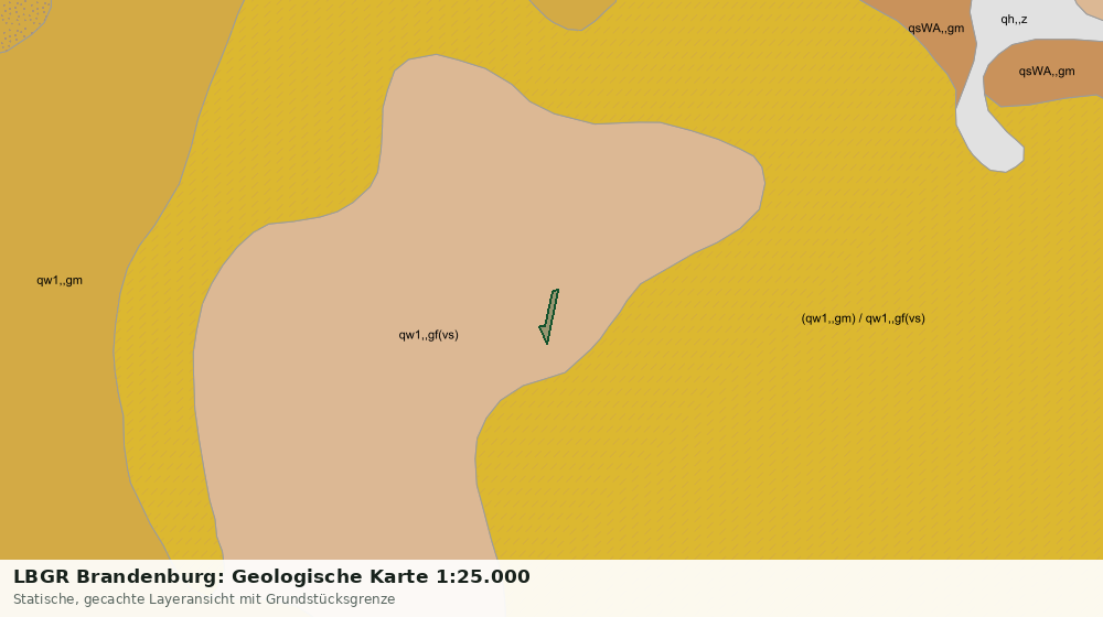 Statische Kartenansicht: LBGR Brandenburg: Geologische Karte 1:25.000
