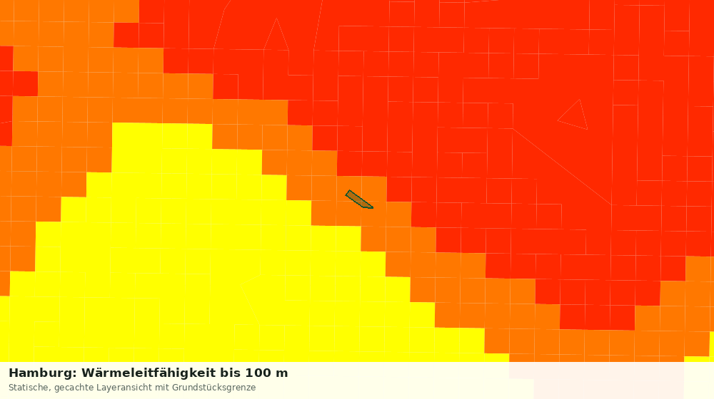 Statische Kartenansicht: Hamburg: Wärmeleitfähigkeit bis 100 m