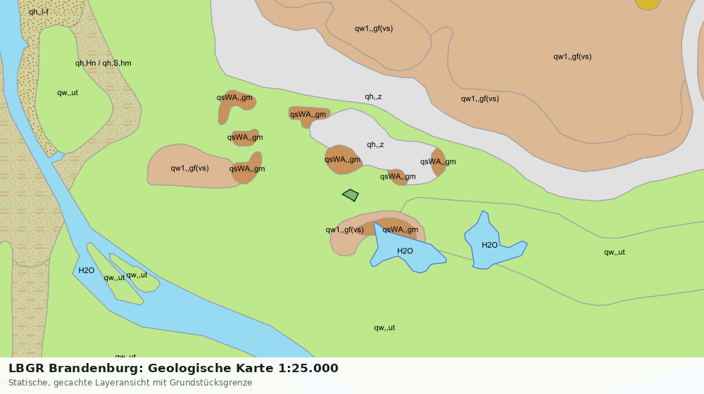 Statische Kartenansicht: LBGR Brandenburg: Geologische Karte 1:25.000