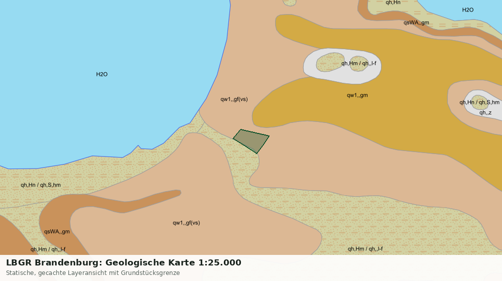 Statische Kartenansicht: LBGR Brandenburg: Geologische Karte 1:25.000