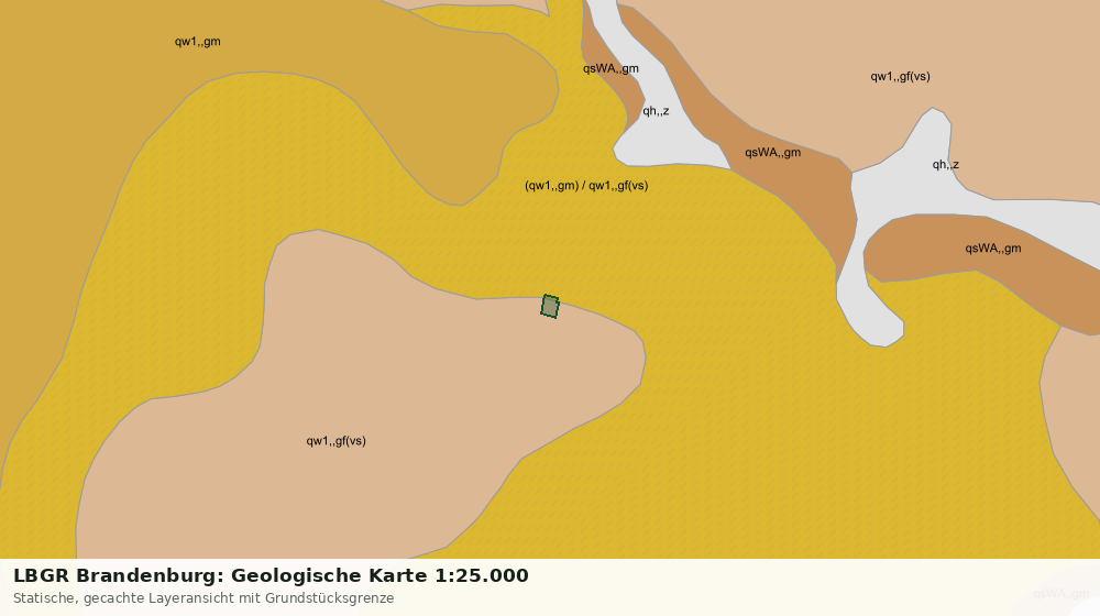 Statische Kartenansicht: LBGR Brandenburg: Geologische Karte 1:25.000