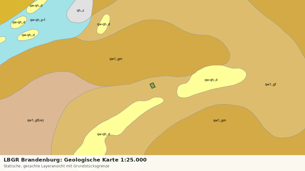 Statische Kartenansicht: LBGR Brandenburg: Geologische Karte 1:25.000