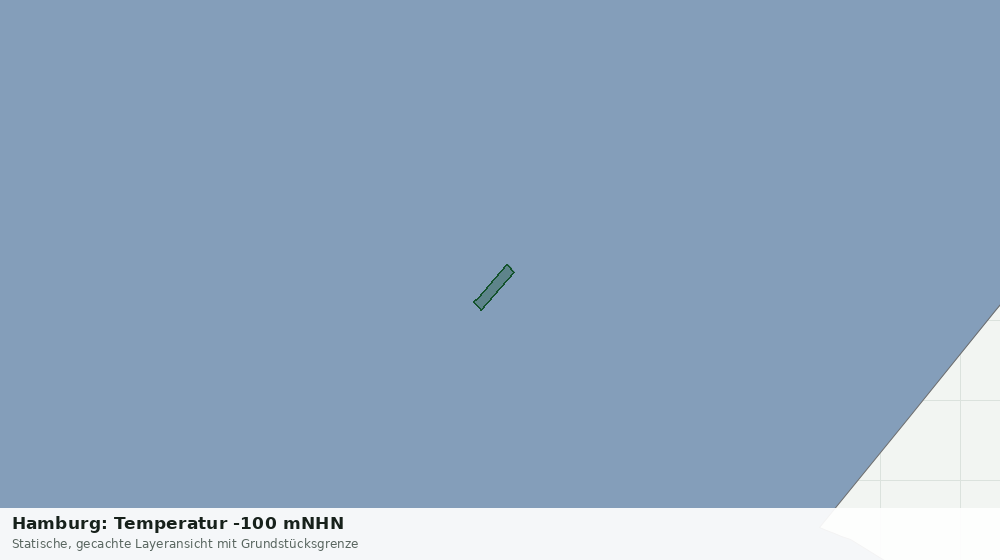 Statische Kartenansicht: Hamburg: Temperatur -100 mNHN