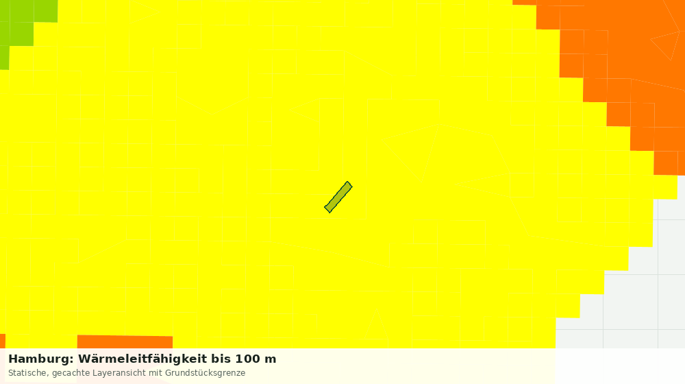 Statische Kartenansicht: Hamburg: Wärmeleitfähigkeit bis 100 m