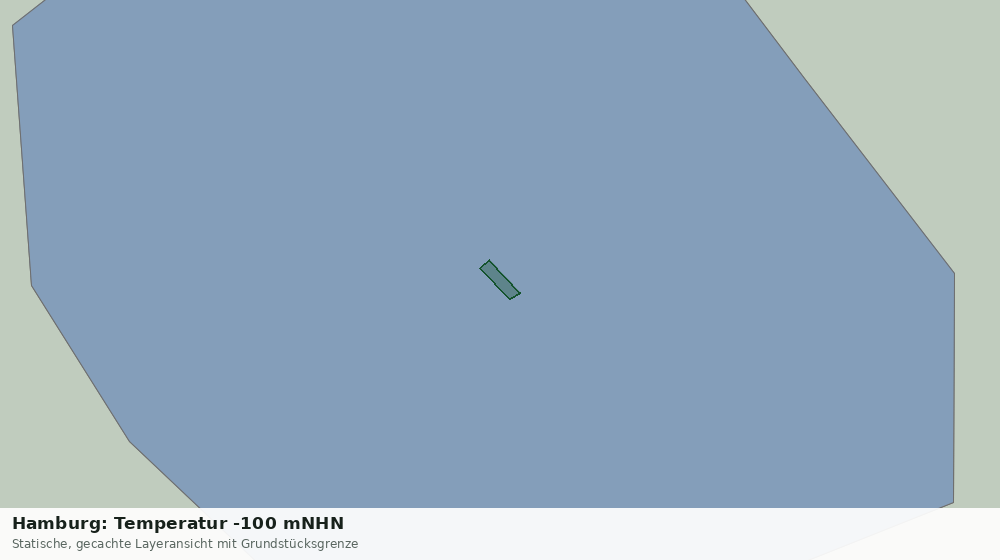 Statische Kartenansicht: Hamburg: Temperatur -100 mNHN