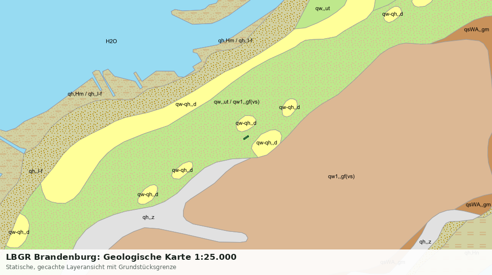 Statische Kartenansicht: LBGR Brandenburg: Geologische Karte 1:25.000