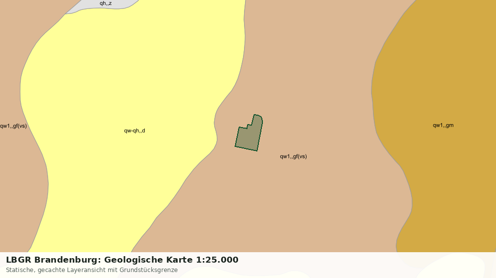 Statische Kartenansicht: LBGR Brandenburg: Geologische Karte 1:25.000