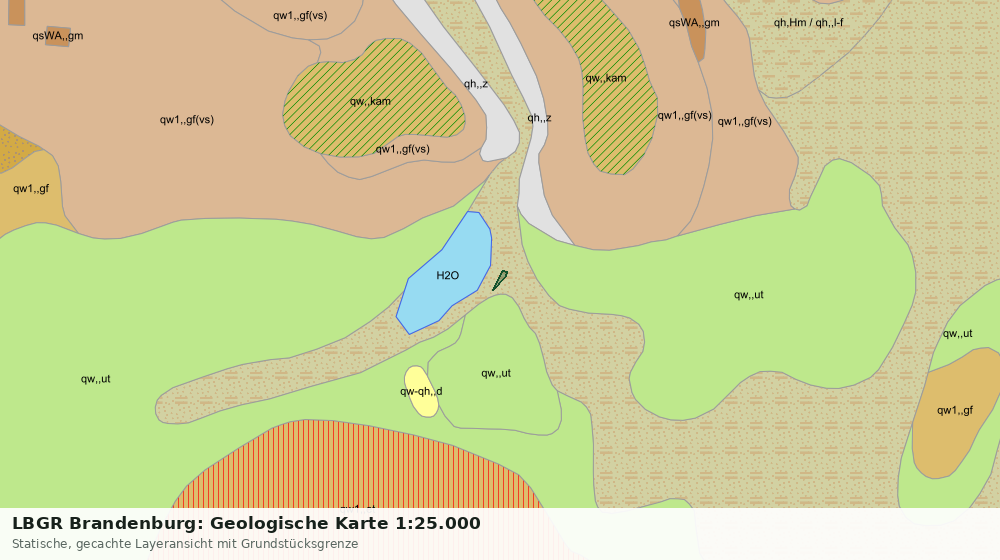 Statische Kartenansicht: LBGR Brandenburg: Geologische Karte 1:25.000