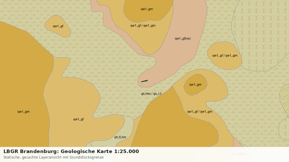 Statische Kartenansicht: LBGR Brandenburg: Geologische Karte 1:25.000