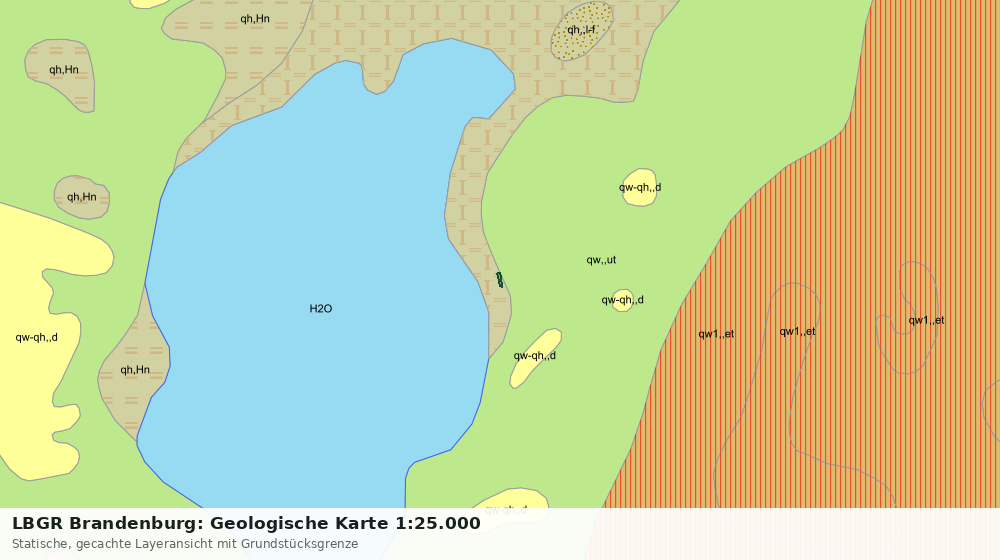 Statische Kartenansicht: LBGR Brandenburg: Geologische Karte 1:25.000