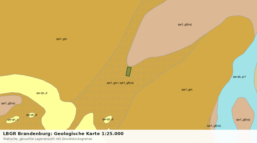 Statische Kartenansicht: LBGR Brandenburg: Geologische Karte 1:25.000