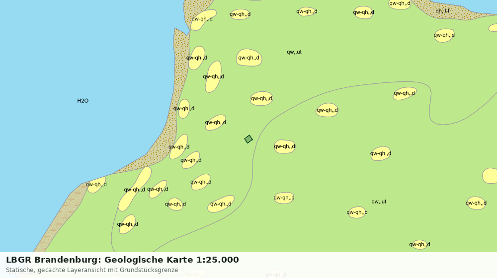 Statische Kartenansicht: LBGR Brandenburg: Geologische Karte 1:25.000
