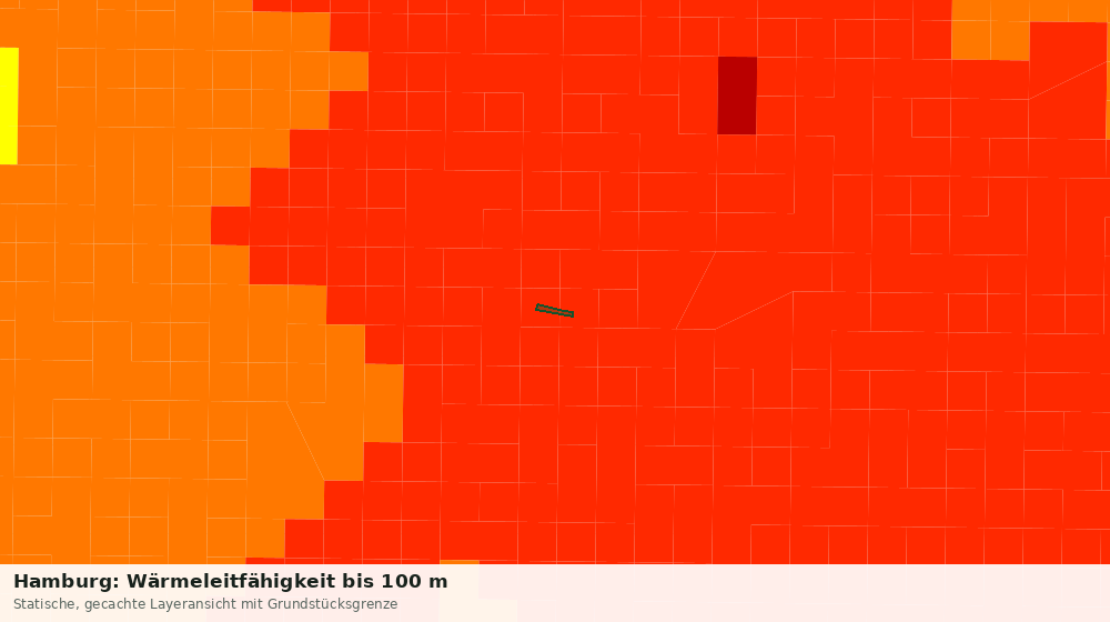 Statische Kartenansicht: Hamburg: Wärmeleitfähigkeit bis 100 m