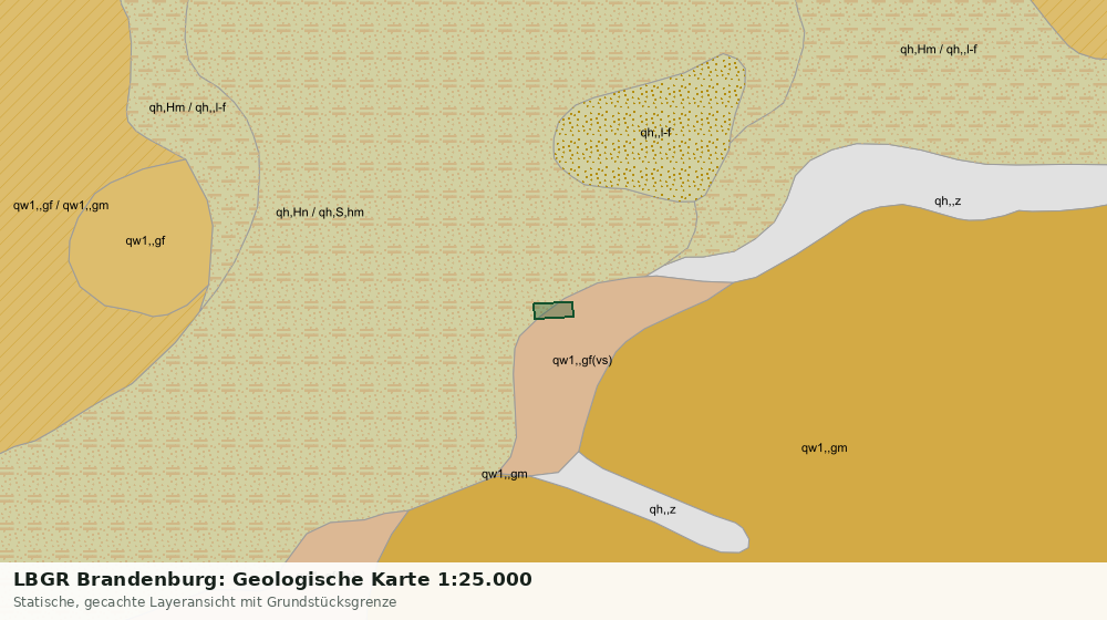 Statische Kartenansicht: LBGR Brandenburg: Geologische Karte 1:25.000