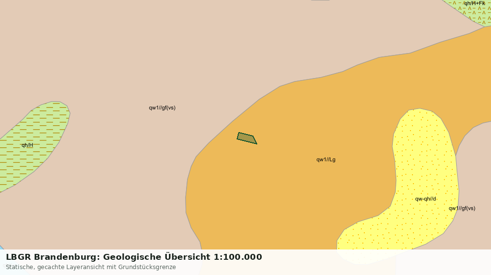Statische Kartenansicht: LBGR Brandenburg: Geologische Übersicht 1:100.000