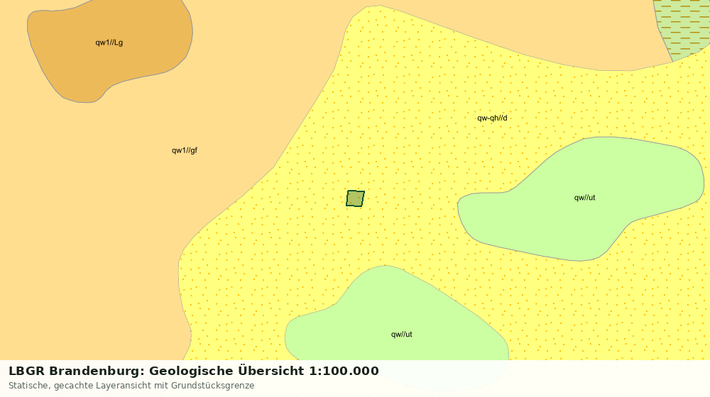 Statische Kartenansicht: LBGR Brandenburg: Geologische Übersicht 1:100.000