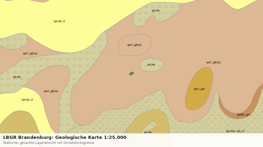 Statische Kartenansicht: LBGR Brandenburg: Geologische Karte 1:25.000