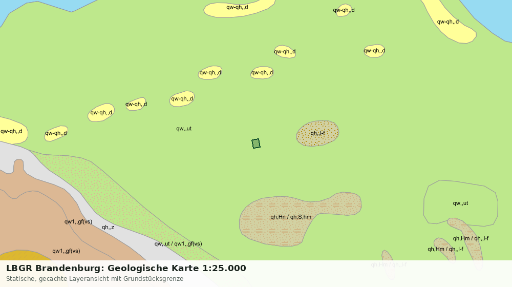 Statische Kartenansicht: LBGR Brandenburg: Geologische Karte 1:25.000
