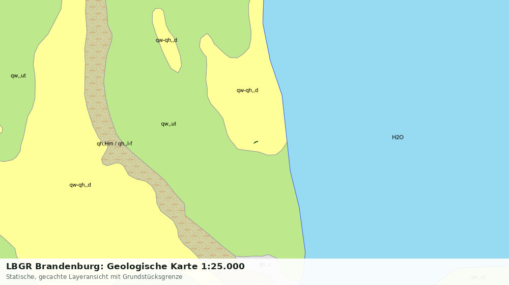 Statische Kartenansicht: LBGR Brandenburg: Geologische Karte 1:25.000