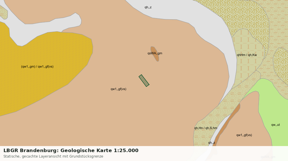 Statische Kartenansicht: LBGR Brandenburg: Geologische Karte 1:25.000