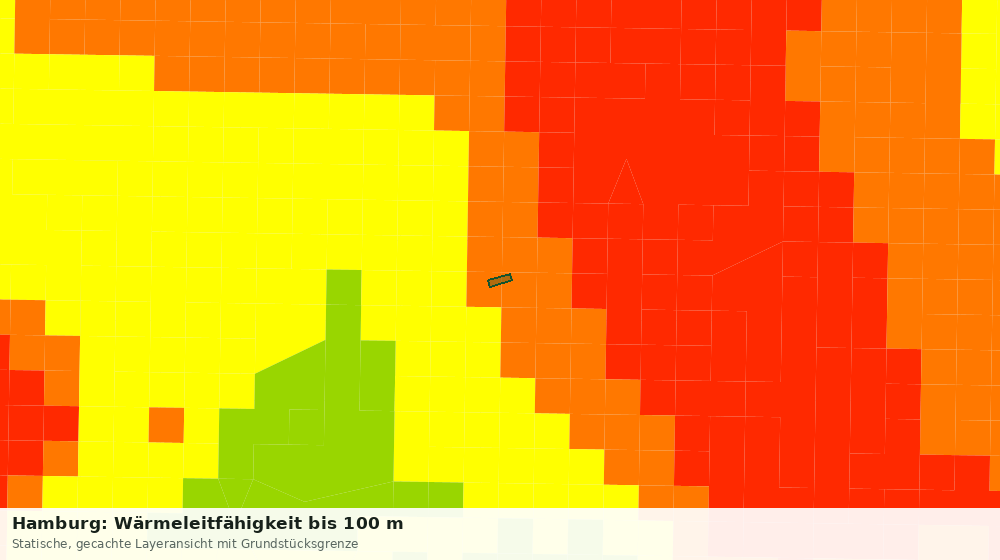 Statische Kartenansicht: Hamburg: Wärmeleitfähigkeit bis 100 m