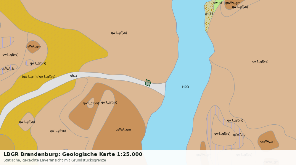 Statische Kartenansicht: LBGR Brandenburg: Geologische Karte 1:25.000