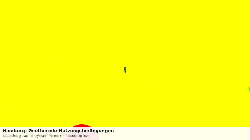 Statische Kartenansicht: Hamburg: Geothermie-Nutzungsbedingungen