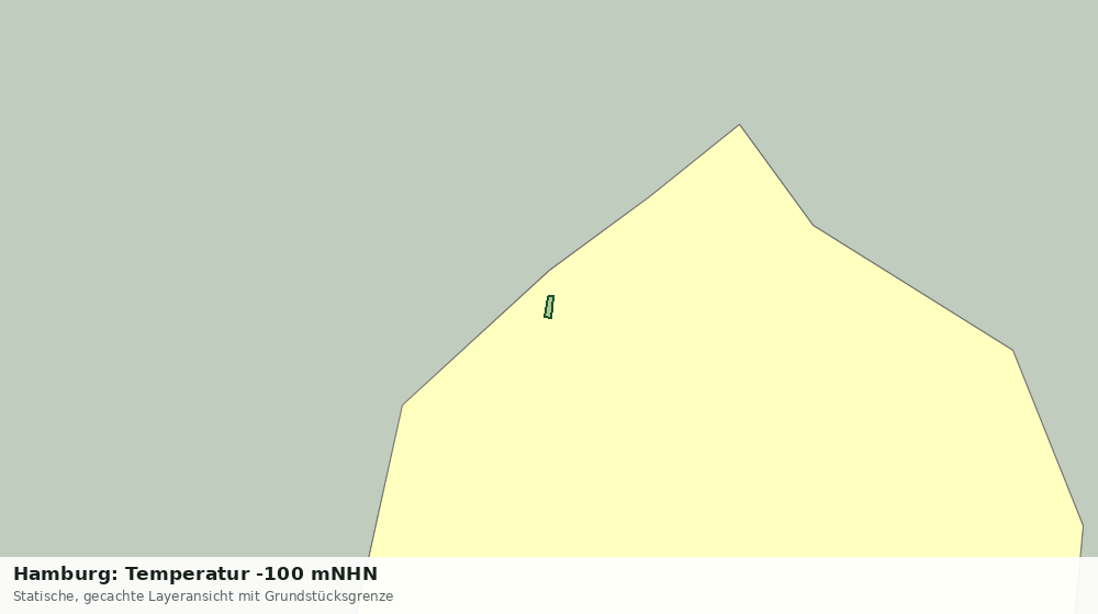 Statische Kartenansicht: Hamburg: Temperatur -100 mNHN