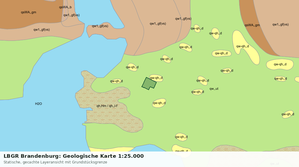 Statische Kartenansicht: LBGR Brandenburg: Geologische Karte 1:25.000