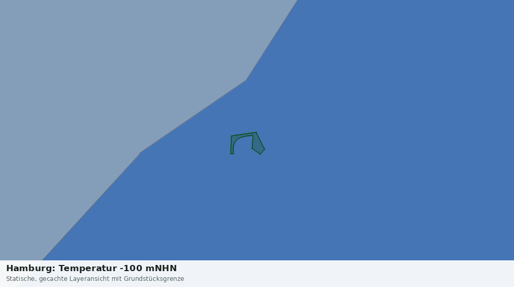 Statische Kartenansicht: Hamburg: Temperatur -100 mNHN