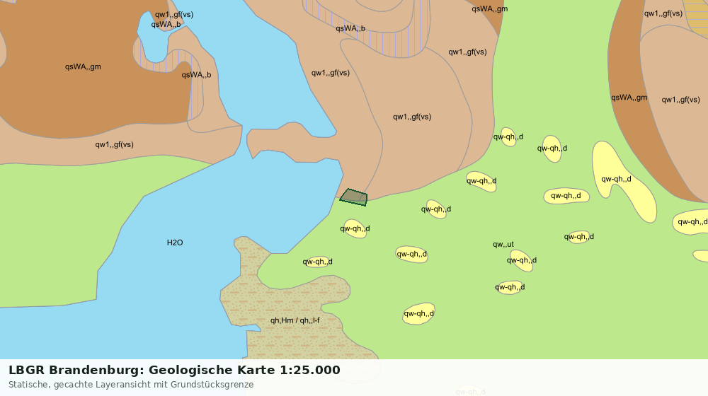 Statische Kartenansicht: LBGR Brandenburg: Geologische Karte 1:25.000