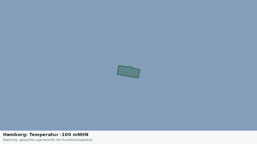 Statische Kartenansicht: Hamburg: Temperatur -100 mNHN