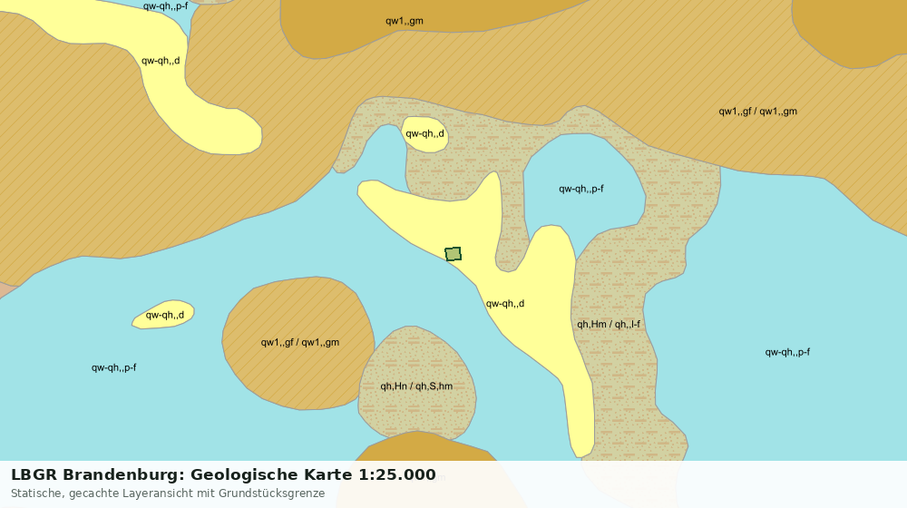 Statische Kartenansicht: LBGR Brandenburg: Geologische Karte 1:25.000